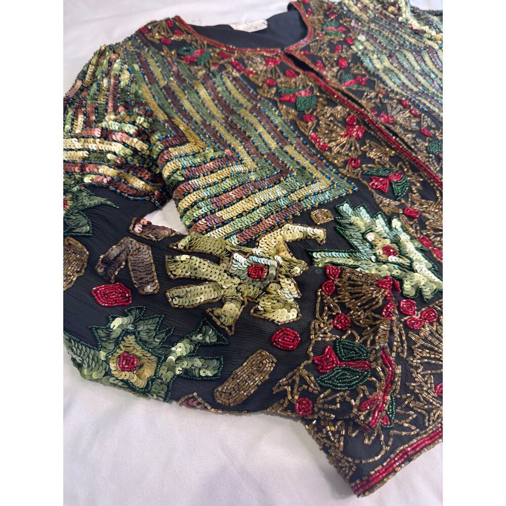 Tan-Chho Vintage 80's Multi-Colored Sequin Jacket - Picture 12 of 12